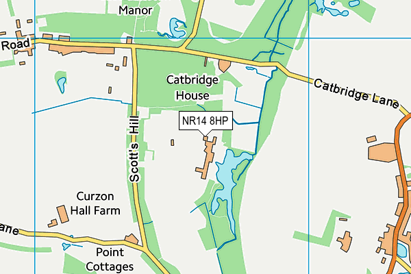 NR14 8HP map - OS VectorMap District (Ordnance Survey) NR14 8HP map - OS VectorMap District (Ordnance Survey)