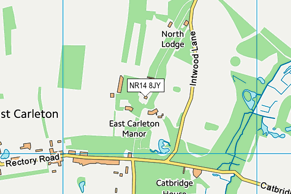 NR14 8JY map - OS VectorMap District (Ordnance Survey)