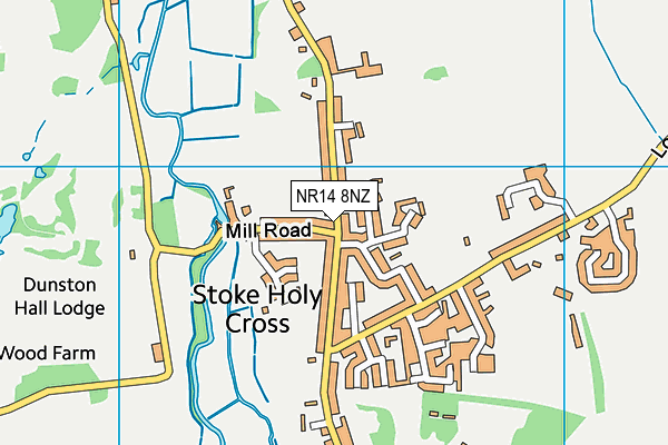 NR14 8NZ map - OS VectorMap District (Ordnance Survey)