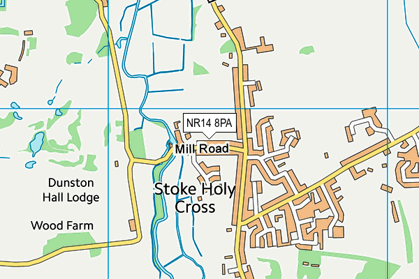 NR14 8PA map - OS VectorMap District (Ordnance Survey)