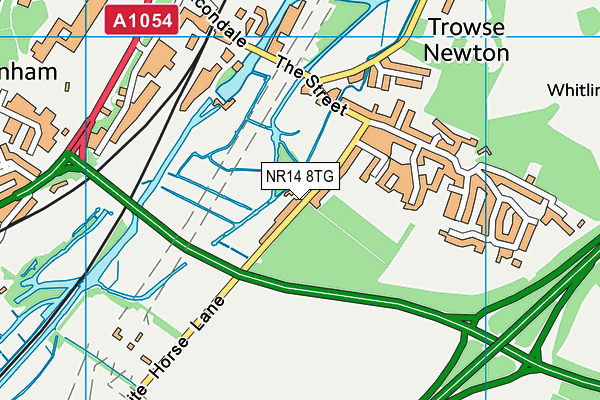 NR14 8TG map - OS VectorMap District (Ordnance Survey) NR14 8TG map - OS VectorMap District (Ordnance Survey)