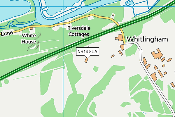 NR14 8UA map - OS VectorMap District (Ordnance Survey)