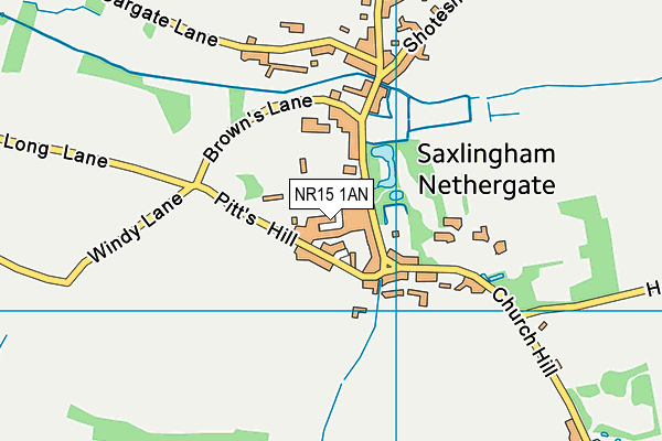 NR15 1AN map - OS VectorMap District (Ordnance Survey)