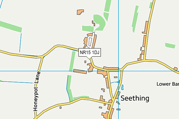 NR15 1DJ map - OS VectorMap District (Ordnance Survey)