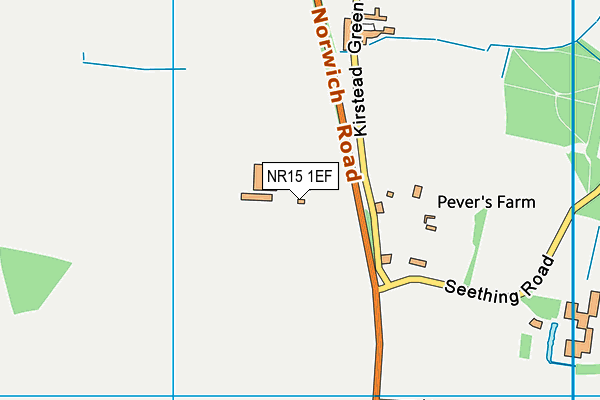 NR15 1EF map - OS VectorMap District (Ordnance Survey) NR15 1EF map - OS VectorMap District (Ordnance Survey)