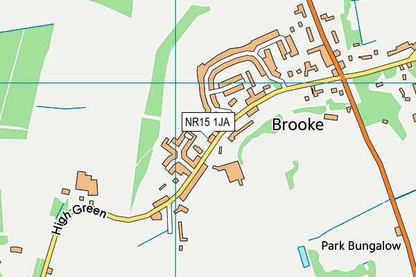 NR15 1JA map - OS VectorMap District (Ordnance Survey)