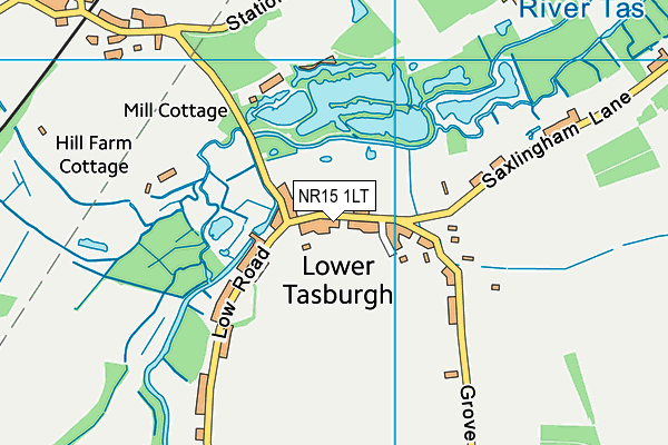 NR15 1LT map - OS VectorMap District (Ordnance Survey)