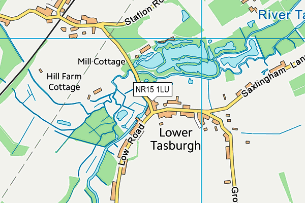 NR15 1LU map - OS VectorMap District (Ordnance Survey)