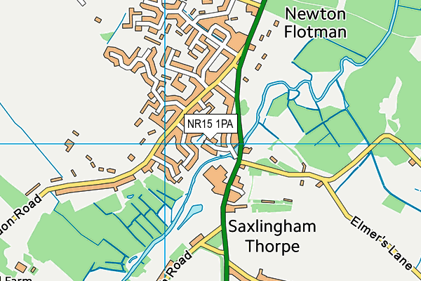 NR15 1PA map - OS VectorMap District (Ordnance Survey) NR15 1PA map - OS VectorMap District (Ordnance Survey)