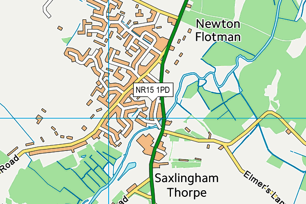 NR15 1PD map - OS VectorMap District (Ordnance Survey) NR15 1PD map - OS VectorMap District (Ordnance Survey)