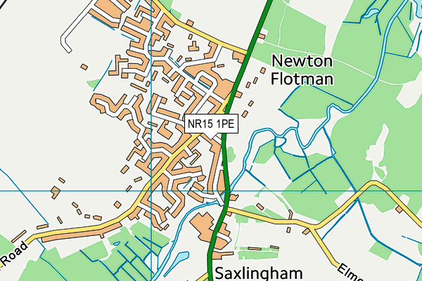 NR15 1PE map - OS VectorMap District (Ordnance Survey) NR15 1PE map - OS VectorMap District (Ordnance Survey)
