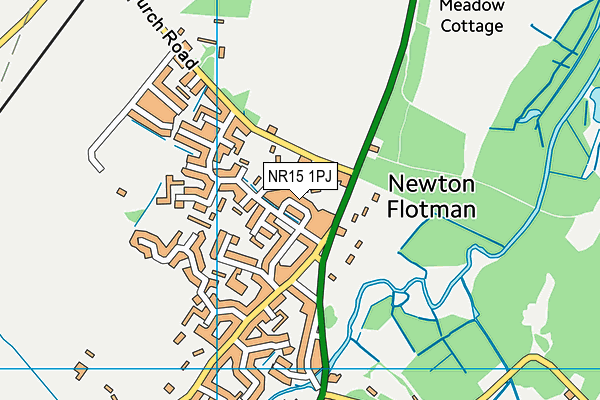 NR15 1PJ map - OS VectorMap District (Ordnance Survey) NR15 1PJ map - OS VectorMap District (Ordnance Survey)
