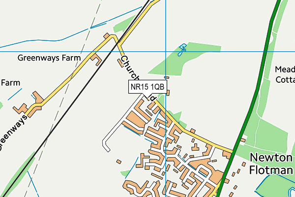 NR15 1QB map - OS VectorMap District (Ordnance Survey) NR15 1QB map - OS VectorMap District (Ordnance Survey)