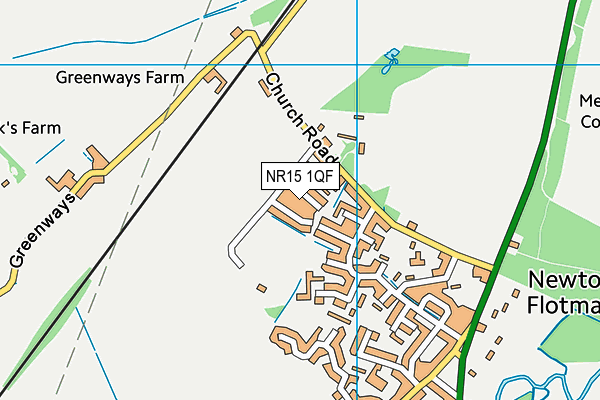 NR15 1QF map - OS VectorMap District (Ordnance Survey) NR15 1QF map - OS VectorMap District (Ordnance Survey)