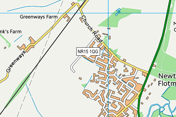 NR15 1QG map - OS VectorMap District (Ordnance Survey) NR15 1QG map - OS VectorMap District (Ordnance Survey)