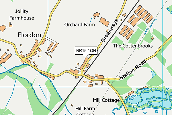 NR15 1QN map - OS VectorMap District (Ordnance Survey)