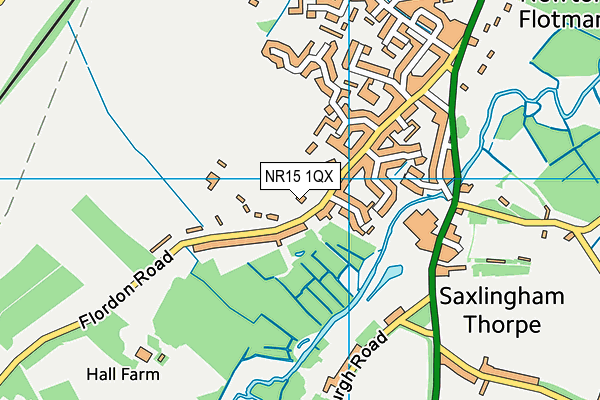 NR15 1QX map - OS VectorMap District (Ordnance Survey) NR15 1QX map - OS VectorMap District (Ordnance Survey)