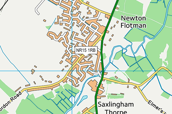 NR15 1RB map - OS VectorMap District (Ordnance Survey) NR15 1RB map - OS VectorMap District (Ordnance Survey)