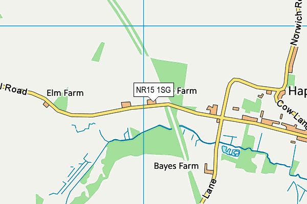 NR15 1SG map - OS VectorMap District (Ordnance Survey)