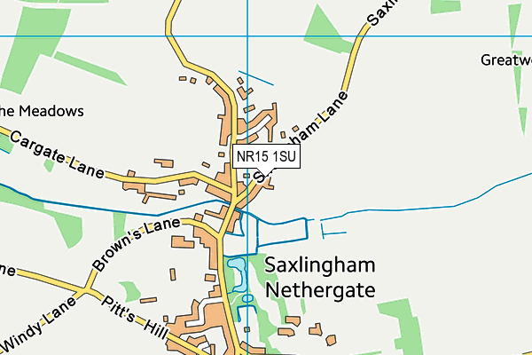 NR15 1SU map - OS VectorMap District (Ordnance Survey) NR15 1SU map - OS VectorMap District (Ordnance Survey)