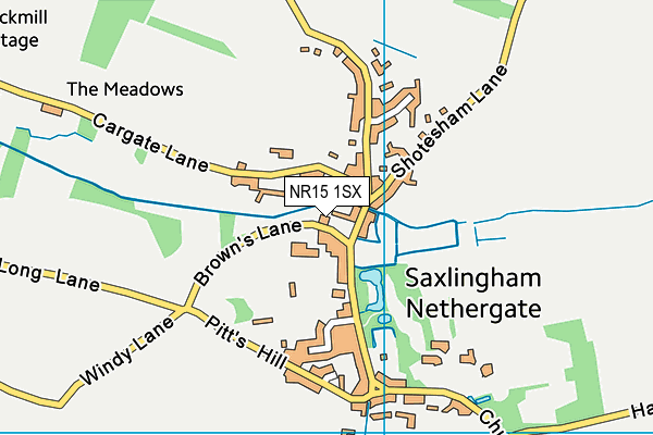 NR15 1SX map - OS VectorMap District (Ordnance Survey) NR15 1SX map - OS VectorMap District (Ordnance Survey)