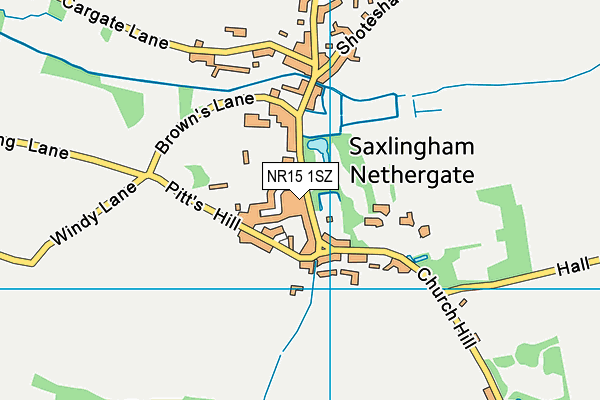 NR15 1SZ map - OS VectorMap District (Ordnance Survey)