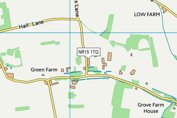 NR15 1TQ map - OS VectorMap District (Ordnance Survey)