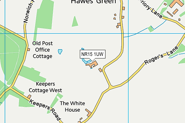 NR15 1UW map - OS VectorMap District (Ordnance Survey) NR15 1UW map - OS VectorMap District (Ordnance Survey)