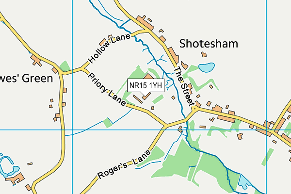 NR15 1YH map - OS VectorMap District (Ordnance Survey) NR15 1YH map - OS VectorMap District (Ordnance Survey)