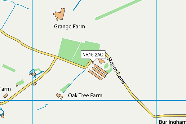 NR15 2AQ map - OS VectorMap District (Ordnance Survey)