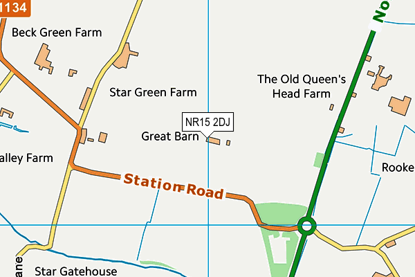 NR15 2DJ map - OS VectorMap District (Ordnance Survey) NR15 2DJ map - OS VectorMap District (Ordnance Survey)