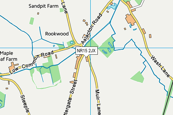 NR15 2JX map - OS VectorMap District (Ordnance Survey) NR15 2JX map - OS VectorMap District (Ordnance Survey)