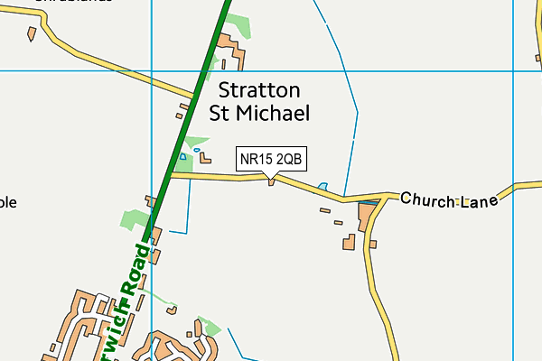 NR15 2QB map - OS VectorMap District (Ordnance Survey)