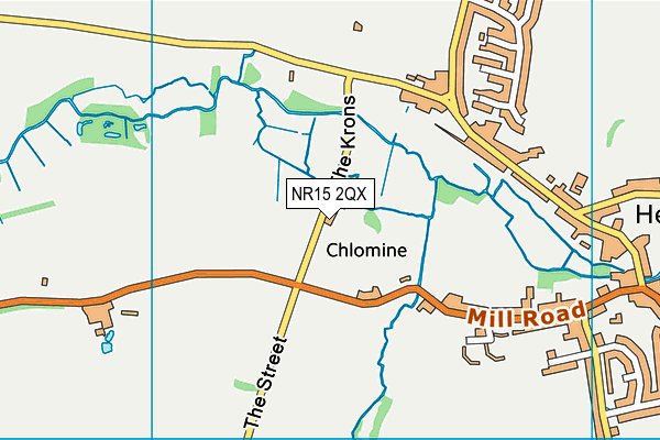 NR15 2QX map - OS VectorMap District (Ordnance Survey)