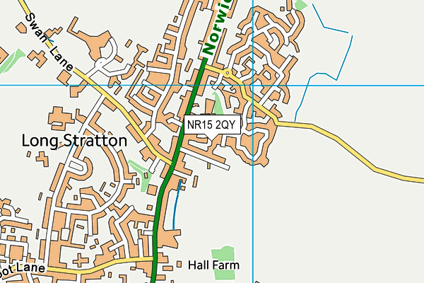 NR15 2QY map - OS VectorMap District (Ordnance Survey)