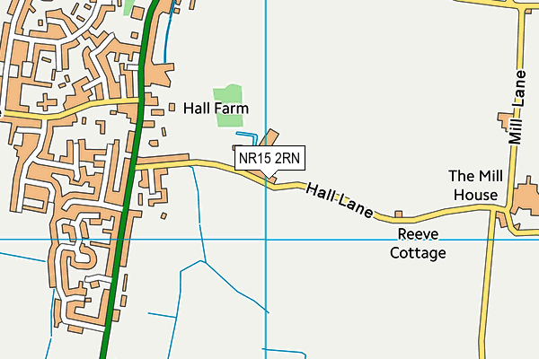 NR15 2RN map - OS VectorMap District (Ordnance Survey) NR15 2RN map - OS VectorMap District (Ordnance Survey)