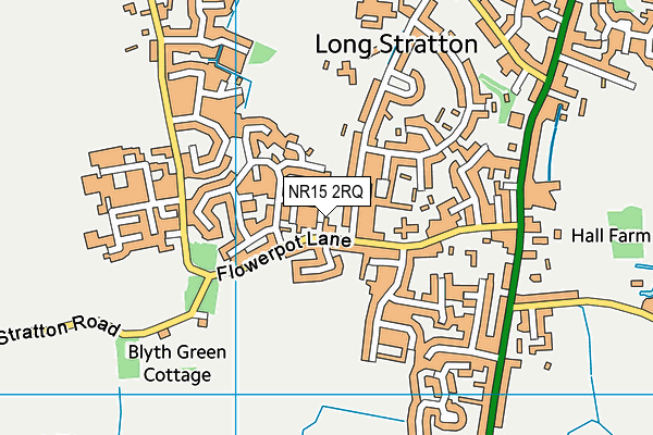 NR15 2RQ map - OS VectorMap District (Ordnance Survey)