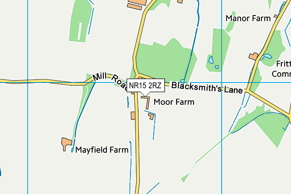 NR15 2RZ map - OS VectorMap District (Ordnance Survey) NR15 2RZ map - OS VectorMap District (Ordnance Survey)