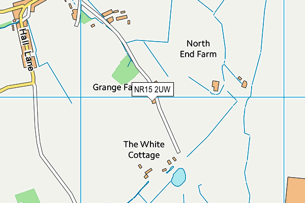 NR15 2UW map - OS VectorMap District (Ordnance Survey)