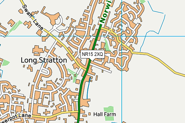 NR15 2XQ map - OS VectorMap District (Ordnance Survey)
