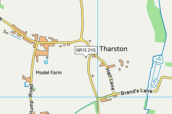 NR15 2YG map - OS VectorMap District (Ordnance Survey)