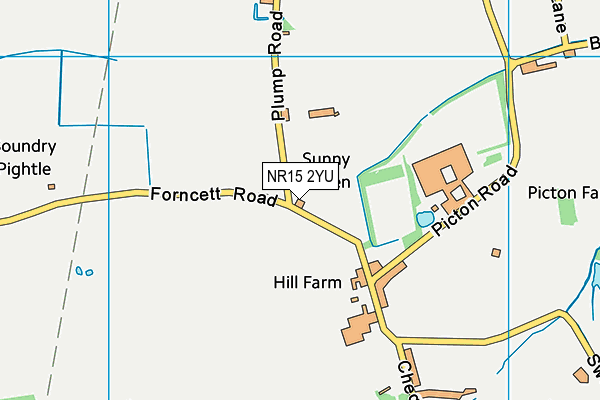 NR15 2YU map - OS VectorMap District (Ordnance Survey) NR15 2YU map - OS VectorMap District (Ordnance Survey)