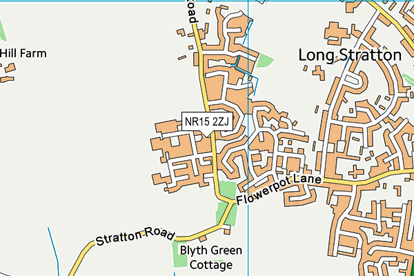 NR15 2ZJ map - OS VectorMap District (Ordnance Survey) NR15 2ZJ map - OS VectorMap District (Ordnance Survey)