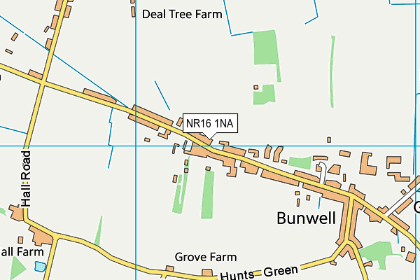 NR16 1NA map - OS VectorMap District (Ordnance Survey)