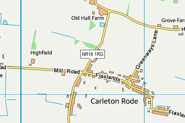 NR16 1RG map - OS VectorMap District (Ordnance Survey) NR16 1RG map - OS VectorMap District (Ordnance Survey)