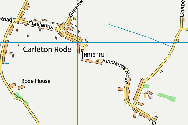 NR16 1RJ map - OS VectorMap District (Ordnance Survey)
