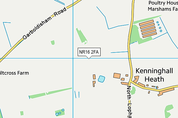 NR16 2FA map - OS VectorMap District (Ordnance Survey)