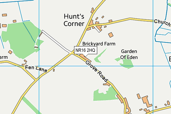 NR16 2HQ map - OS VectorMap District (Ordnance Survey)
