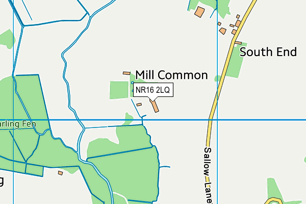 NR16 2LQ map - OS VectorMap District (Ordnance Survey)
