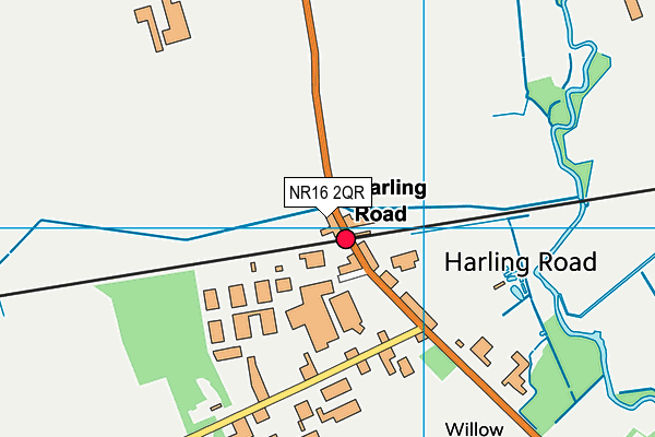 NR16 2QR map - OS VectorMap District (Ordnance Survey)